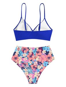 Fábrica nuevo diseño colorido estampado 2 piezas trajes de baño Sexy mujer playa traje de baño Bikini traje de baño sujetador - Product Image 3