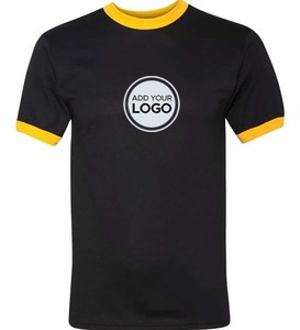 เสื้อยืดเดี่ยว Ringer เสื้อโลโก้ที่กำหนดเองขายส่งจำนวนมาก - Product Image 6