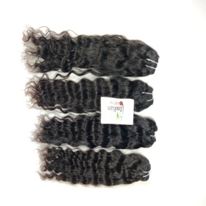 100% Cheveux humains de qualité supérieure, mèches ondulées, aspect naturel, cheveux indiens bruts Remy, tissage profond, cheveux vierges brésiliens, cuticules alignées, en vente - Product Image 3