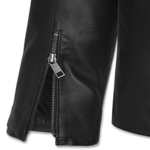 Chaqueta de invierno de cuero para hombre a precios al por mayor chaquetas de motorista de cuero genuino para hombre chaqueta de cuero original de alta calidad para hombre - Product Image 4