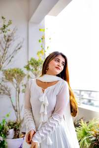 Luxury Designer Gown in Premium Faux Georgette with Seamless Inner Lining & Intricate Lace Detailing wholesale and <b>cheap</b> - Product Image 5