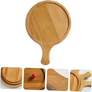 11 Round Pizza Board Cake Lifter Spatule Planche à fromage en bois Plateaux à dîner Cercle Gâteau Pan Spatule Serveur Paddle Pizza - Product Image 4