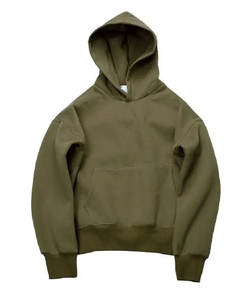 Sudaderas lisas con estampado de serigrafía bordada con logotipo personalizado para hombre, sudaderas con capucha y sudaderas de talla grande, tela de lana de algodón 100% - Product Image 6