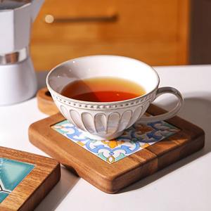 Stylish wood <b>hot</b> pot holder wooden trivet mat best selling cooking <b>pan</b> <b>stands</b> for B2B importers - Product Image 5