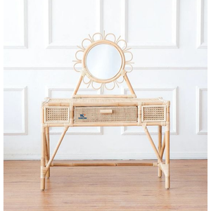 Cutie rotin enfant coiffeuse meuble armoire avec poupée jouets semblant jouer accessoires bébés options de gros disponibles - Product Image 4