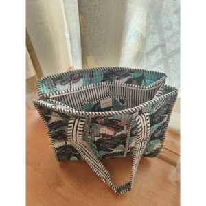 Single Pouch Tropical Night Black Tote <b>Bag</b> for <b>Promotions</b> - Product Image 3