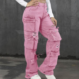 Jeans holgados de fabricación de fábrica de alta calidad, los pantalones vaqueros holgados de mujer hechos en Pakistán más vendidos - Product Image 2