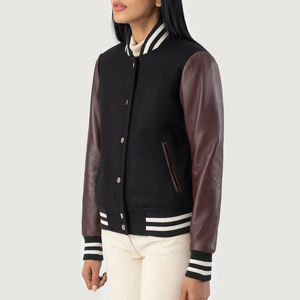 Vestes universitaires pour femmes, respirantes, chaudes, d'hiver, avec impression de logo personnalisée, nouveau design, veste universitaire personnalisée pour femmes - Product Image 5