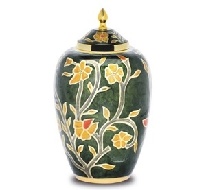 Urnas para cenizas adulto Blue Garden Urna funeraria grande para cenizas de seres queridos Tamaño 10,5 "y 220 Cu. En - Product Image 1