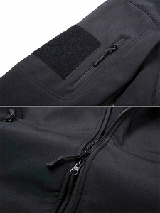 High Custom Designed <b>Men's</b> Hooded Softshell <b>Jacket</b> Windproof Windbreaker Heated Lightweight Nylon Zipper Long Fleece Sports - Product Image 4