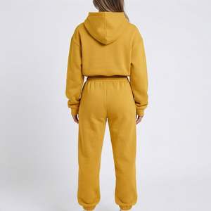 Sweat-shirts tendance avec logo personnalisé imprimé OEM, tissu tricoté, manches longues, taille plus, femmes, broderies, sweats à capuche embossés, tenues - Product Image 2