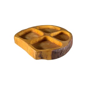 Plateau de service en bois multifonctionnel pour le petit-déjeuner, forme personnalisée, bonne qualité, finition naturelle, plateaux de service pour collations et sucreries - Product Image 1