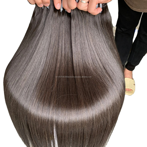 Bundles et perruques de cheveux humains vietnamiens Style de vague droite douce 8-30 pouces de longueur Highlight pour les femmes - Product Image 1