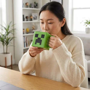 Tasse en céramique 3D faite à la main 12 cm, design nordique moderne, passe au lave-vaisselle et au micro-ondes, capacité 600 ml, idéale pour les cadeaux - Product Image 2