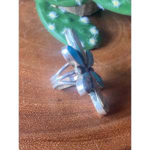 Bague en turquoise de Royston et argent sterling, fabrication Navajo, taille 7.5, bijou culturel de collection - Product Image 3