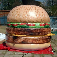 Grande Sculpture Hamburger Frites en Résine de Fibre de Verre pour Décor de Restaurant KFC McDonald's Entrée Intérieur Extérieur Jardin