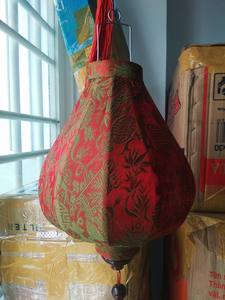 Lanterne en tissu de soie vietnamienne suspendue éclairée pliable en vente chaude - Product Image 2