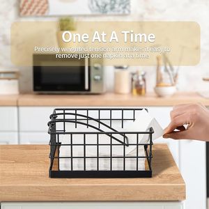 Best Sale Metal <b>Wire</b> <b>Basket</b> Napkin Holders for Kitchen Home Dining Room Tables - Product Image 4