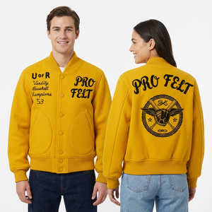 Collage Baseball Jacket For Men Wool Blend Letterman Varsity Jacket Embroidered Text Style College Winter OEM Streetwear - Product Image 5