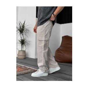 Pantalones Vaqueros Anchos de Mezclilla Tejida Estilo Hip Hop para Hombre, 100% Algodón Lavado, Etiqueta Personalizada, Ropa Deportiva Informal de Calle para Invierno y Primavera - Product Image 3