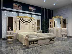 เฟอร์นิเจอร์ห้องนอนไม้ MDF สุดหรูเตียงนอนสบายสำหรับบ้านสำนักงานโรงแรมวิลล่าบ้านไร่นอนหลับสบาย - Product Image 2