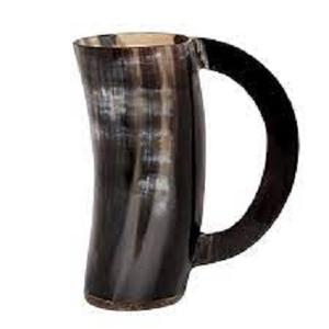 Récipients et accessoires en corne à boire Viking Tasse polie naturelle faite pour les vrais amoureux des Vikings logo de personnalisation - Product Image 2
