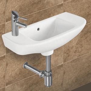 Lavabo de cerámica redondo, lavabo de piedra de una pieza de diseño europeo, lavabo de pedestal de Soporte simple para baños de hotel en casa - Product Image 2