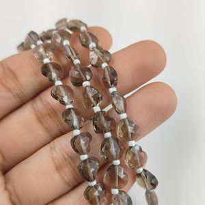 Proveedores indios de cuentas en forma de corazón de piedras preciosas de cuarzo ahumado - Product Image 4