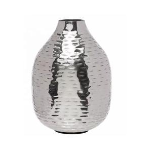 Florero moderno de aluminio martillado de 2 tonos, florero de Metal decorativo de diseño de Coral elegante para decoración de mesa de salón de boda - Product Image 4