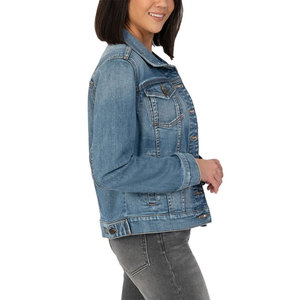 Chaqueta de Mezclilla de Color Sólido al Mejor Precio, Servicio OEM, Cómoda y Transpirable, Chaqueta de Mezclilla para Mujer en Venta en Línea - Product Image 3