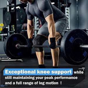 Rodillera de silicona de punto 3D con logotipo OEM, estabilizadores laterales profesionales, rodillera de Gel de rótula, rodillera de compresión, Mangas de rodillera - Product Image 5