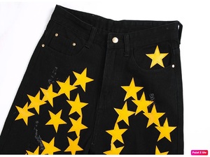 SENSEL SPORTS Short basique pour homme, style sport d'été, taille mi-haute, coupe droite, séchage rapide, motif patchwork en denim, tissu déchiré et délavé - Product Image 2