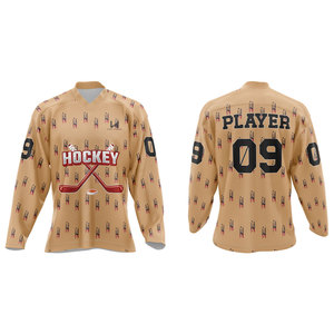 เสื้อฮอกกี้น้ำแข็งแบบสั่งทำพิเศษสำหรับทีม รุ่น OEM ปี 2025-2026 สำหรับ 4 นัด ผลิตด้วยเทคโนโลยีการถ่ายเทความร้อน ผ้าโพลีเอสเตอร์ 100% แห้งเร็ว ยืดได้สี่ทิศทาง - Product Image 6