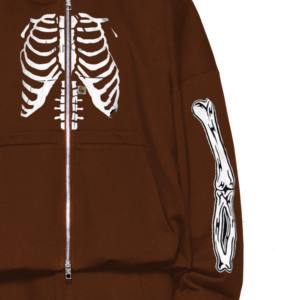 Oversized Cotton Polyester Blend <b>Hoodies</b> for Men Full Zip Pullover Sweatshirt Heavyweight Fleece Digital Printing Winter - Product Image 3