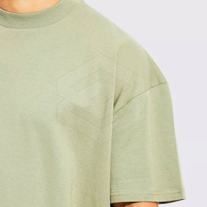 Camiseta duradera de secado rápido para hombre, Camiseta con hombros caídos, último diseño, camiseta con hombros caídos de Color sólido para hombre - Product Image 4