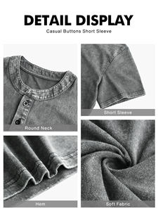 Camiseta ecológica transpirable de 100% algodón teñida lisa con estampado personalizado, ropa de hombre de 240 gramos de estilo informal, algodón orgánico - Product Image 3