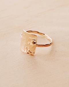 Marteau Texture Conception Unique À La Main En Argent Sterling 925 Femmes Fille Fête Porter Anniversaire Bague Usine Directe - Product Image 1