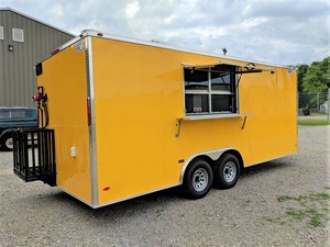 Remorque alimentaire commerciale en aluminium, camion de restauration mobile, service de restauration rapide, résistant à la rouille, pour bonbons, chips, snacks, hot-dogs, glaces - Product Image 1