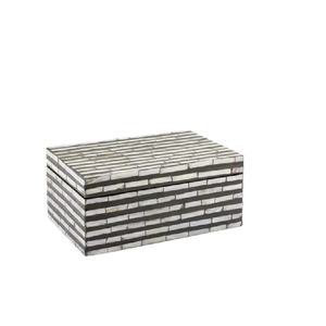 Boîte à bijoux en perles incrustées, fabrication artisanale, belle mère de perle - Product Image 4