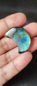 Cabujón de Labradorita Natural, Piedra Iridiscente Verde Azul, Tamaños Mixtos de 5-8mm, UDGEMS Modelo 299 para Joyería Directa - Product Image 3