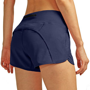 Pantalones cortos para correr de algodón de rizo con logotipo personalizado para mujer, pantalones cortos deportivos de estilo francés para gimnasio, ropa deportiva informal de verano OEM - Product Image 2