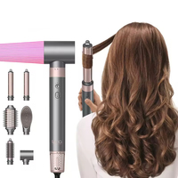 Sèche-cheveux professionnel Lena 5 en 1, 110000 tr/min, haute vitesse, ions négatifs, brosse à air chaud