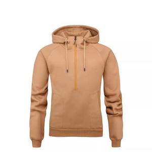Meilleure vente de haute qualité sur mesure Streetwear demi fermeture éclair pull hommes sweats à capuche sweats coton respirant basics sweats à capuche - Product Image 1