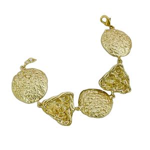 Pulsera de alambre trenzado martillado de diseñador hecho a mano chapado en oro, joyería de moda, brazalete de diseño chapado en oro, brazaletes para mujer - Product Image 3