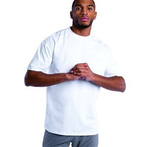 T-shirt 100% coton imprimé personnalisé pour hommes, coupe carrée, respirant, anti-rides, streetwear solide et léger en tricot - Product Image 1