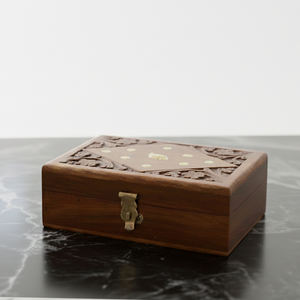 Premium Quality Handcrafted Sheesham <b>Wood</b> Jewelry Organizer Box Natural <b>Wood</b> Grain Warm Rustic Brown Finish for Elegant Home - Product Image 6