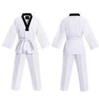 Nouvelle Arrivée OEM/ODM Logo Personnalisé Marque Haute Qualité Uniformes de Taekwondo Unisexe Adulte Teinture Unie Polyester/Coton Séchage Rapide