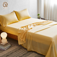 Ensemble de draps double en bambou 100% naturel, respirant, écologique, simple, 400TC, bio