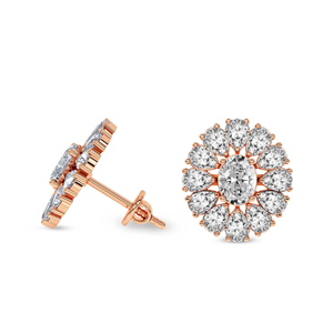 Boucles d'oreilles en diamant moissanite de qualité supérieure, collection quotidienne pour femmes, or blanc 14 carats, tendance exclusive - Product Image 3