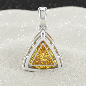 Diamante Cultivado en Laboratorio con Certificación GIA IGI, 1 Quilate, VVS, Amarillo Fantasía, Joyería Fina de Oro, Plata 925, Colgantes y Dijes Solitarios, Regalo - Product Image 3